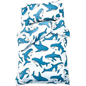 Комплект постельного белья 1,5 спальный Этель Funny shark бязь 10678936 Комплект постельного белья 1,5 спальный Этель Funny shark бязь 10678936