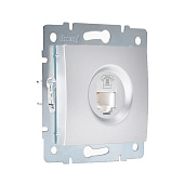 Розетка СП телеф. RJ11 матовое серебро Карина Розетка СП телеф. RJ11 матовое серебро Карина