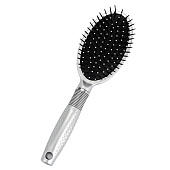  Расчёска массажная №6 овал ЛЁД 8х25±1см серебряный пакет QF 3524678 