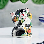 Сувенир Кот Ласка, гжель, цвет, 10617814 Сувенир Кот Ласка, гжель, цвет, 10617814