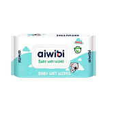 Салфетки влажные Aiwibi 80шт детские для чув.кожи 0+ с маслом чайного дерева Гросс