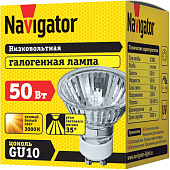 Лампа галоген.  GU10 50Вт 220В/Navigator