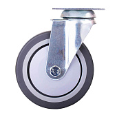 Опора колесная повор.на площ.100мм пласт/резин (серый 1 шт)(70кг) Опора колесная повор.на площ.100мм пласт/резин (серый 1 шт)(70кг)