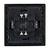 Выключатель встраиваемый проходной 1 клавиша, цвет черный, IEK FORTE&PIANO Выключатель встраиваемый проходной 1 клавиша, цвет черный, IEK FORTE&PIANO