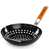 Cковорода-гриль Diolex для барбекю круглая d 28 cm (со складывающейся ручкой) DX-P6102-B Cковорода-гриль Diolex для барбекю круглая d 28 cm (со складывающейся ручкой) DX-P6102-B