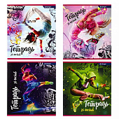 Тетрадь 36л. А5. Alingar Девушка в танце, клетка, офсет, 4 дизайна, AL7933 Тетрадь 36л. А5. Alingar Девушка в танце, клетка, офсет, 4 дизайна, AL7933