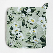Прихватка Доляна Apple flowers, 19х19 см, хлопок, рогожка, 9322512 Прихватка Доляна Apple flowers, 19х19 см, хлопок, рогожка, 9322512