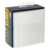  Выключатель встраиваемый 2 клавиши, цвет белый, с подсветкой, IEK FORTE&PIANO 