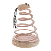 Игрушка Wogy для кошек Мышка на спирали, 23х15 см, арт. 10922-8621 Код 271368
