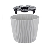 Кашпо "Волна" D200мм 4,0л с вкладышем Белый М3189 Кашпо "Волна" D200мм 4,0л с вкладышем Белый М3189