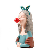 Сувенир полистоун "Малышка с повязкой-бантом, губки трубочкой, в голубом" 15х6х8 см 6859250 Сувенир полистоун "Малышка с повязкой-бантом, губки трубочкой, в голубом" 15х6х8 см 6859250