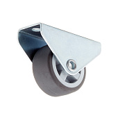  Опора колесная неповор.на площ. 30мм пласт/резина (серый 1 шт)(30кг) 