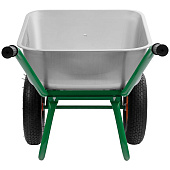 Тачка садово-строительная 2-х колесная, усиленная, грузоподъемность 320 кг, объем 100 л Palisad 689233 Тачка садово-строительная 2-х колесная, усиленная, грузоподъемность 320 кг, объем 100 л Palisad 689233