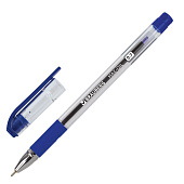 Ручка шариковая BRAUBERG MAX-OIL, синяя с грипом, масляная, игла 0,7мм/0,35мм, 141701
