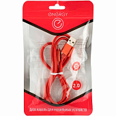  Кабель ET-26 Energy USB/MicroUSB 1м, 2А, красный 104105 
