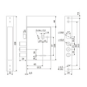 Замок врезной 30.11 4 дл.кл. Гардиан Замок врезной 30.11 4 дл.кл. Гардиан