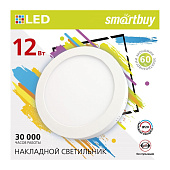  Светильник настен-потол накладной LED SDL 12Вт 4000К круг белый (160х28мм) /Smartbuy 