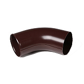  Колено стока 125/90 Optima, Коричневый Ral:8017 