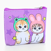  Кошелек детский "Котики", 11х0,5х8,5 см, микс, 10227797 