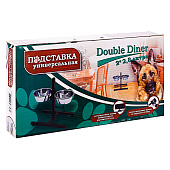 Миска+подставка 2х2,8л регулируемые Double Diner 3100D(белые)