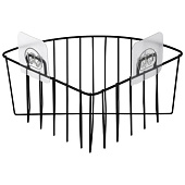 Корзинка для ванной комнаты угловая черная Black 109755