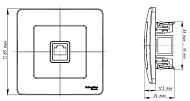  Розетка компьютерная СП BLANCA RJ45 антрацит SchE BLNIS045006 