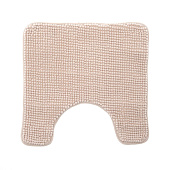 Коврик для туалета 45х45 Шенилл бежевый микрофибра 71418 12 Коврик для туалета 45х45 Шенилл бежевый микрофибра 71418 12