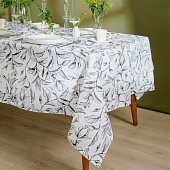  Скатерть (рогожка) Доляна "Plant leaves" 146х110 см 164 г/м2 
