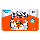  Туалетная бумага FAMILIA Comfort 8шт 2сл 