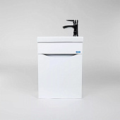  Тумба Рим 40 подвесная Белая с раковиной Como 40 10669 Viant 