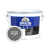 Эмаль 3в1 полуматовый серый RAL:7005 Эксперт 10кг