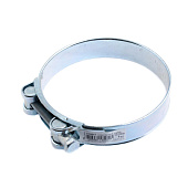  Хомут шарнирный 122-130мм (белый цинк ) 