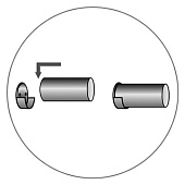  Держатель для трубы 25мм мет.хром (2 шт)"Element" 