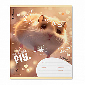  Тетрадь ErichKrause Fluffy, 12 листов, линейка, 012010154-63249 
