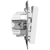  Выключатель встраиваемый проходной 1 клавиша, цвет белый, EKF Эпика 