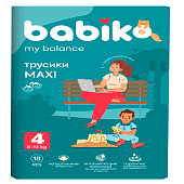 Подгузники-трусики BABIKO My Balance MAXI 4 18шт 8-13кг Подгузники-трусики BABIKO My Balance MAXI 4 18шт 8-13кг