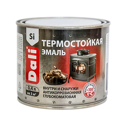  Эмаль термостойкая "DALI" 0,4 л - серебро 