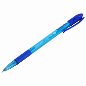 Ручка шариковая BRAUBERG GLASSY TONE, масляная с грипом, синяя, 0,7мм, линия 0,35мм, 144108
