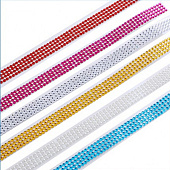  Клейкая лента декоративная MAZARI со стразами, размер 50х1,5 см, микс цветов, ПВХ-упаковка  M-1340 