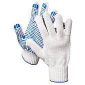 Перчатки трикотажные с ПВХ, р.9-10 Перчатки трикотажные с ПВХ, р.9-10