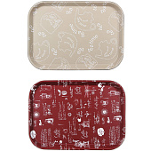  Поднос прямоугольный с антискользящим покрытием, 35х25 см 2 дизайна 862-391 