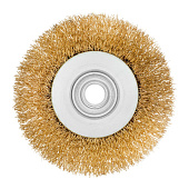 Щетка "тарелка" для УШМ 100 мм, М14 латун. витая пров. Matrix Щетка "тарелка" для УШМ 100 мм, М14 латун. витая пров. Matrix