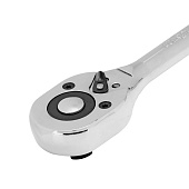 Ключ-трещотка 1/2, 45 зубьев, цельнометаллический, с быстрым сбросом, CrV, хром.Сибртех Ключ-трещотка 1/2, 45 зубьев, цельнометаллический, с быстрым сбросом, CrV, хром.Сибртех