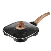 Сковорода литая с крышкой Satoshi Карнуа 4 секции 18 см 846-721 Сковорода литая с крышкой Satoshi Карнуа 4 секции 18 см 846-721