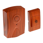  Звонок беспроводной, 32 мелодии, 100м радиус, тёмное деревоLuazon LZDV-17 