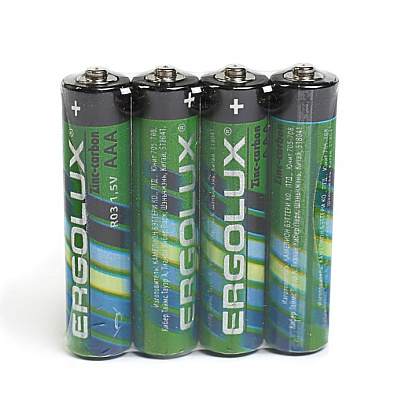  Батарейка R03 (4шт) Ergolux 12440 