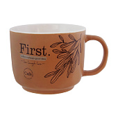 Кружка Сначала кофе 400мл, карамельный, KRJYD973-W23002-3 Кружка Сначала кофе 400мл, карамельный, KRJYD973-W23002-3