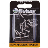 Саморезы универсальные нерж. ШУж 4,0х16мм, потайная голова, 15шт, Fixbox Саморезы универсальные нерж. ШУж 4,0х16мм, потайная голова, 15шт, Fixbox