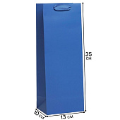 Пакет под бутылку Синий, 13х36 х10 см, 7184510 Пакет под бутылку Синий, 13х36 х10 см, 7184510