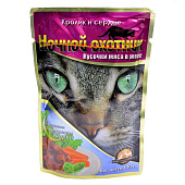  Влажный корм для кошек Ночной охотник желе Кролик, сердце 100г 
